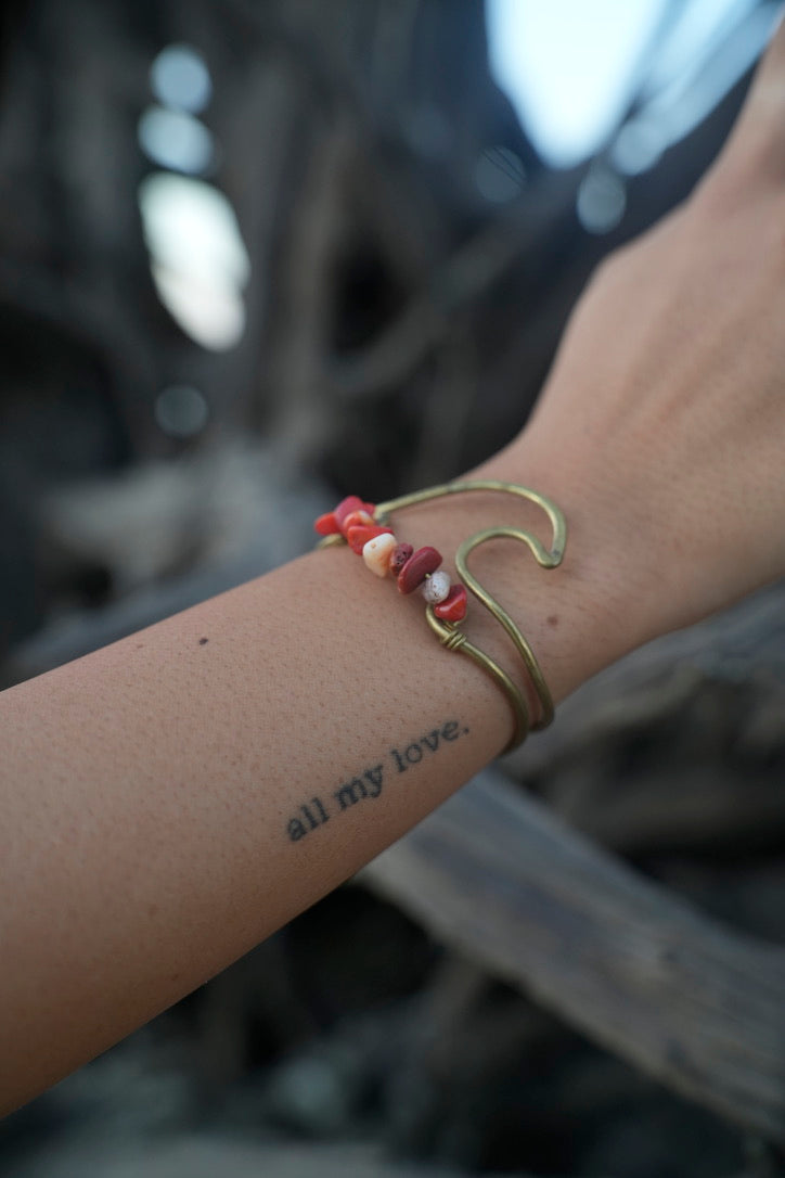 Wavey Bracelet Bronze (Gold Color)