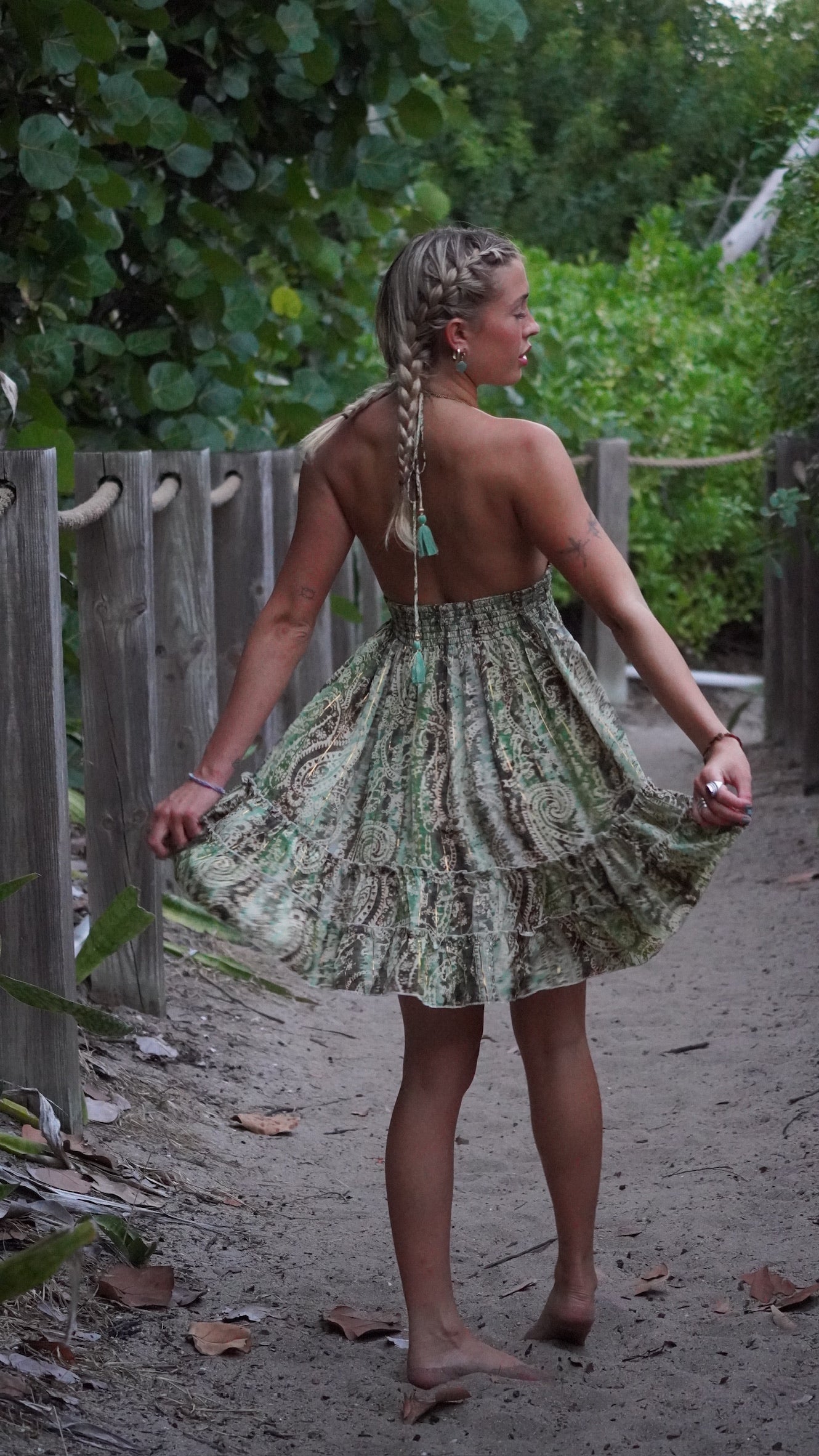 Mini Dress | One Size Fits All | Silk Material | Tiered