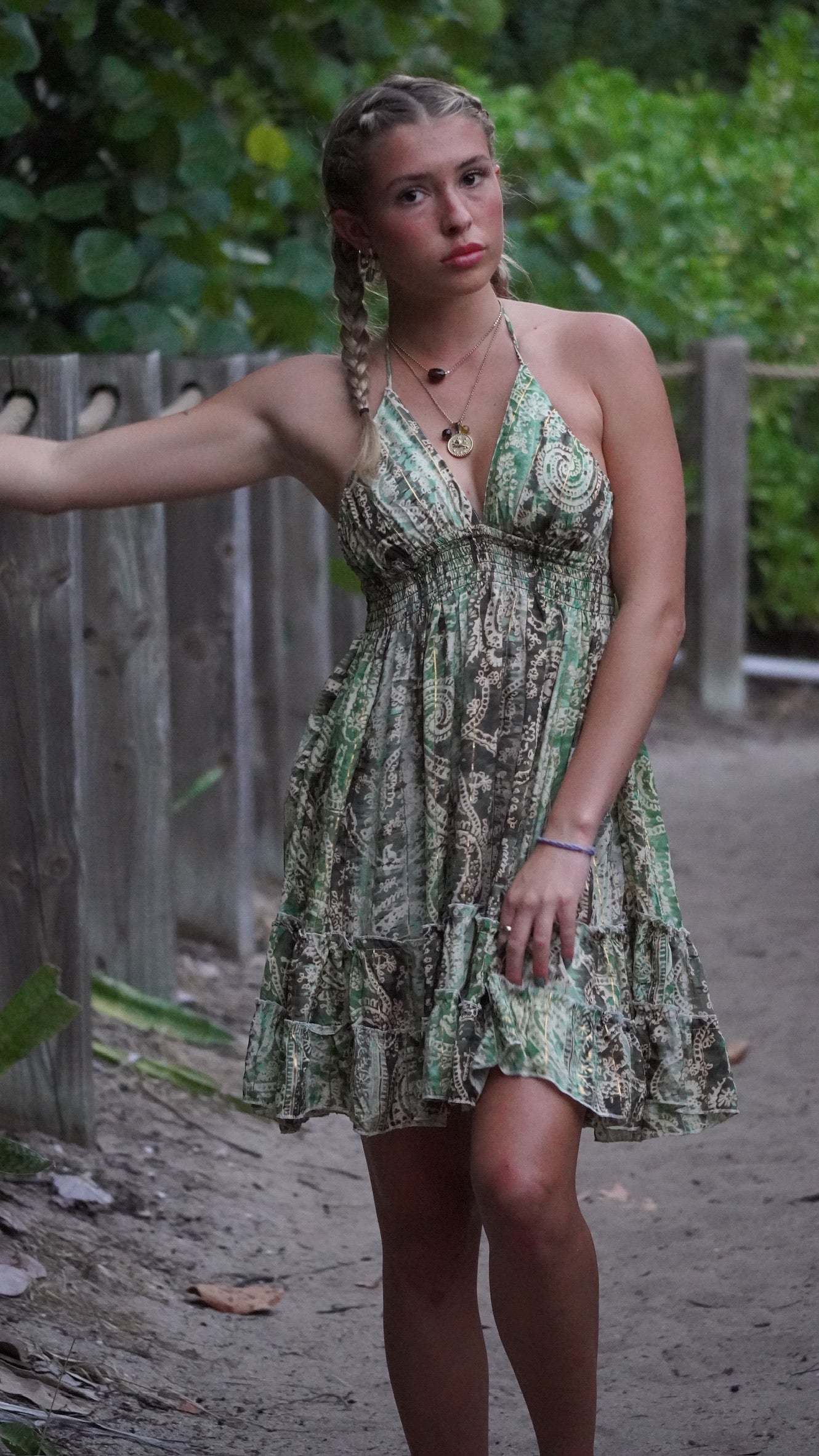 Mini Dress | One Size Fits All | Silk Material | Tiered