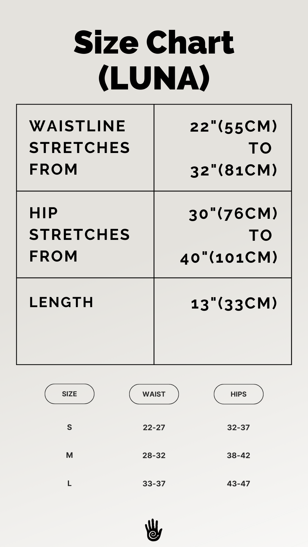 Crochet skirt top size chart