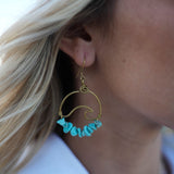 Wavey Earrings Bronze (Gold Color)