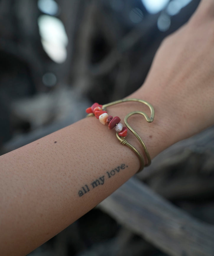 Wavey Bracelet Bronze (Gold Color)