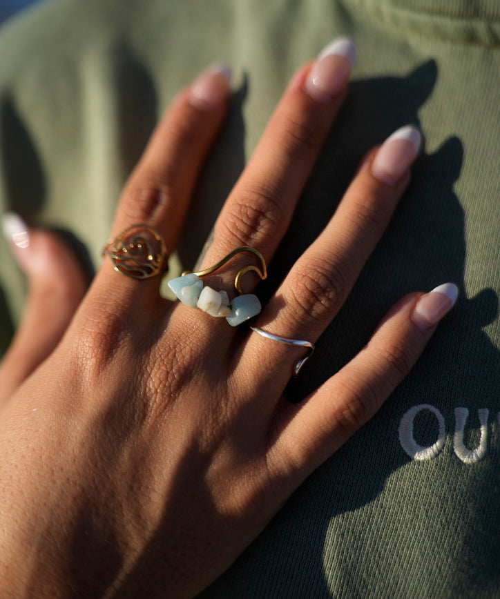 Wavey Ring Bronze (Gold Color)