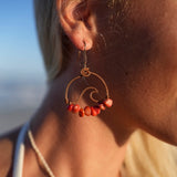 Wavey Earrings Copper
