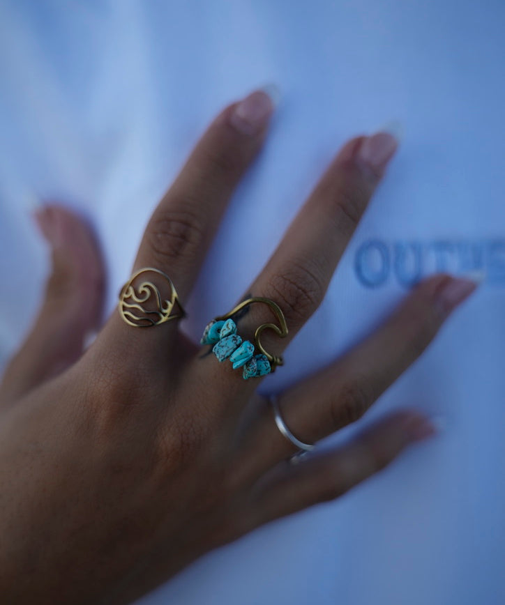 Wavey Ring Bronze (Gold Color)