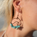 Wavey Earrings Copper