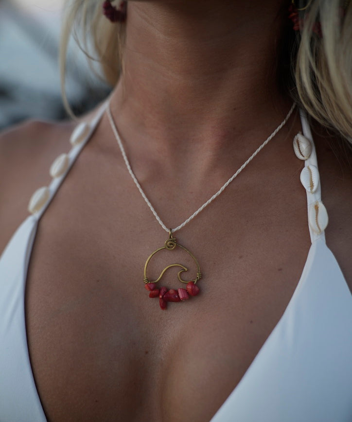 Wavey Necklace Bronze (Gold Color)