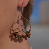 Wavey Earrings Copper