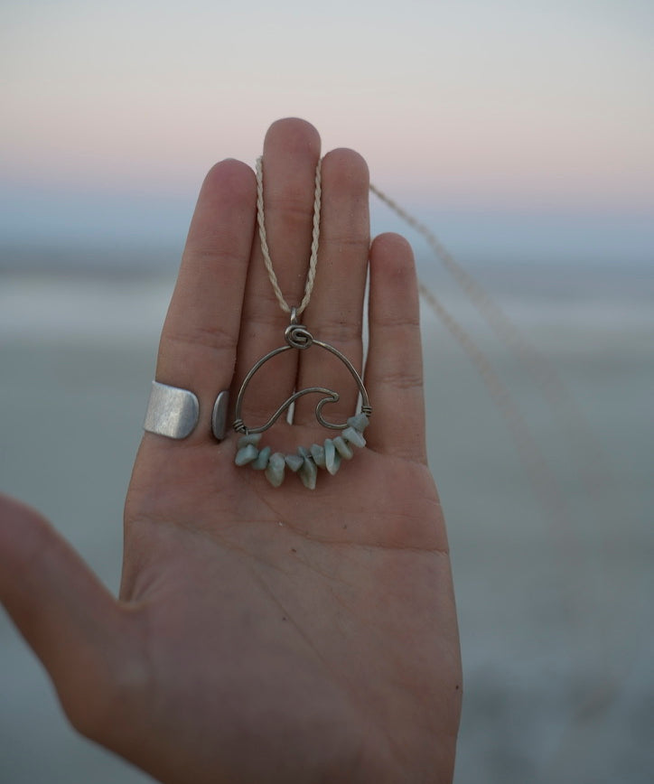 Wavey Necklace Alpaca Silver