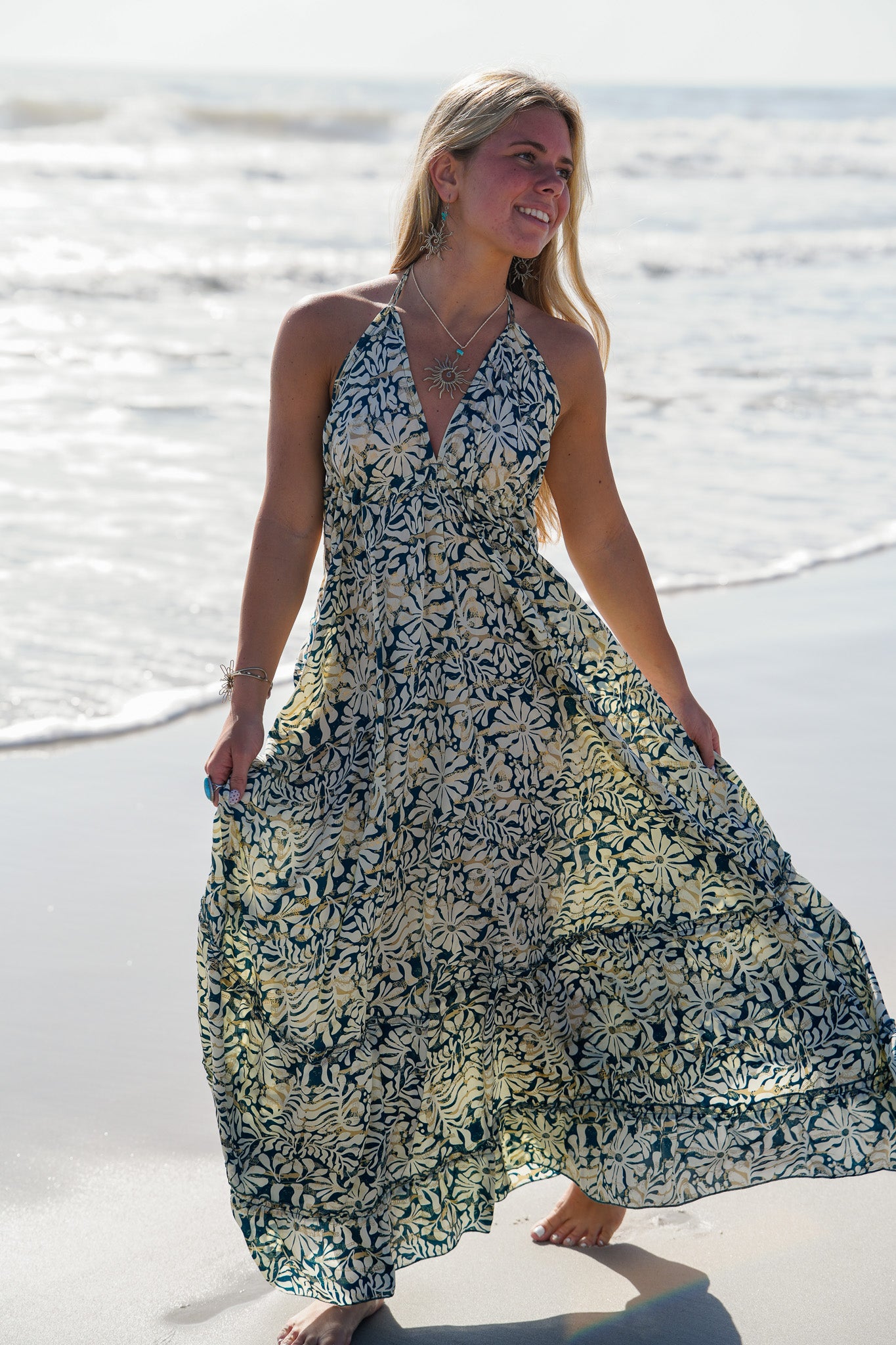 Driftwood Maxi Dress Peacock Blue Driftwood Maxi Dress Peacock Blue