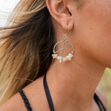Peace Sign Earrings Alpaca Silver