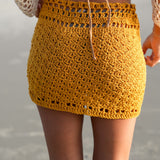 Luna Crochet Hollow Out Skirt
