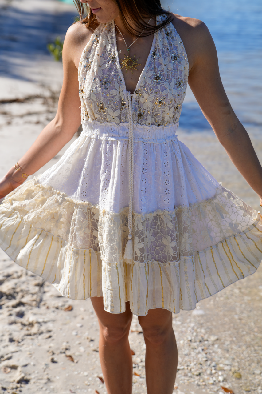 Love Short Dress | Boho Lace & Embroidered Mini Dress Love Short Dress | Boho Lace & Embroidered Mini Dress