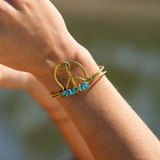 Peace Sign Bracelet Bronze (Gold)