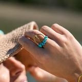 Peace Sign Ring Bronze (Gold)