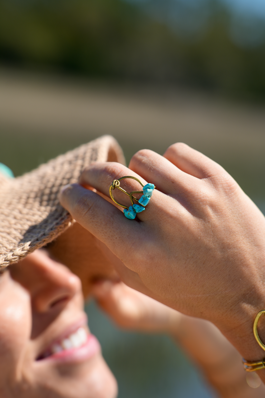Peace Sign Ring Bronze (Gold)