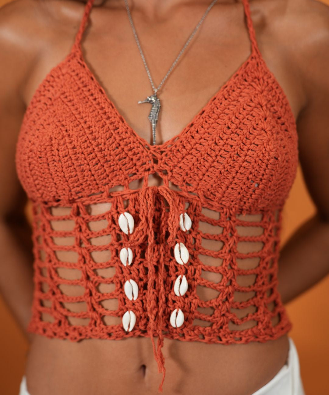 Isabella Crochet Shell Top