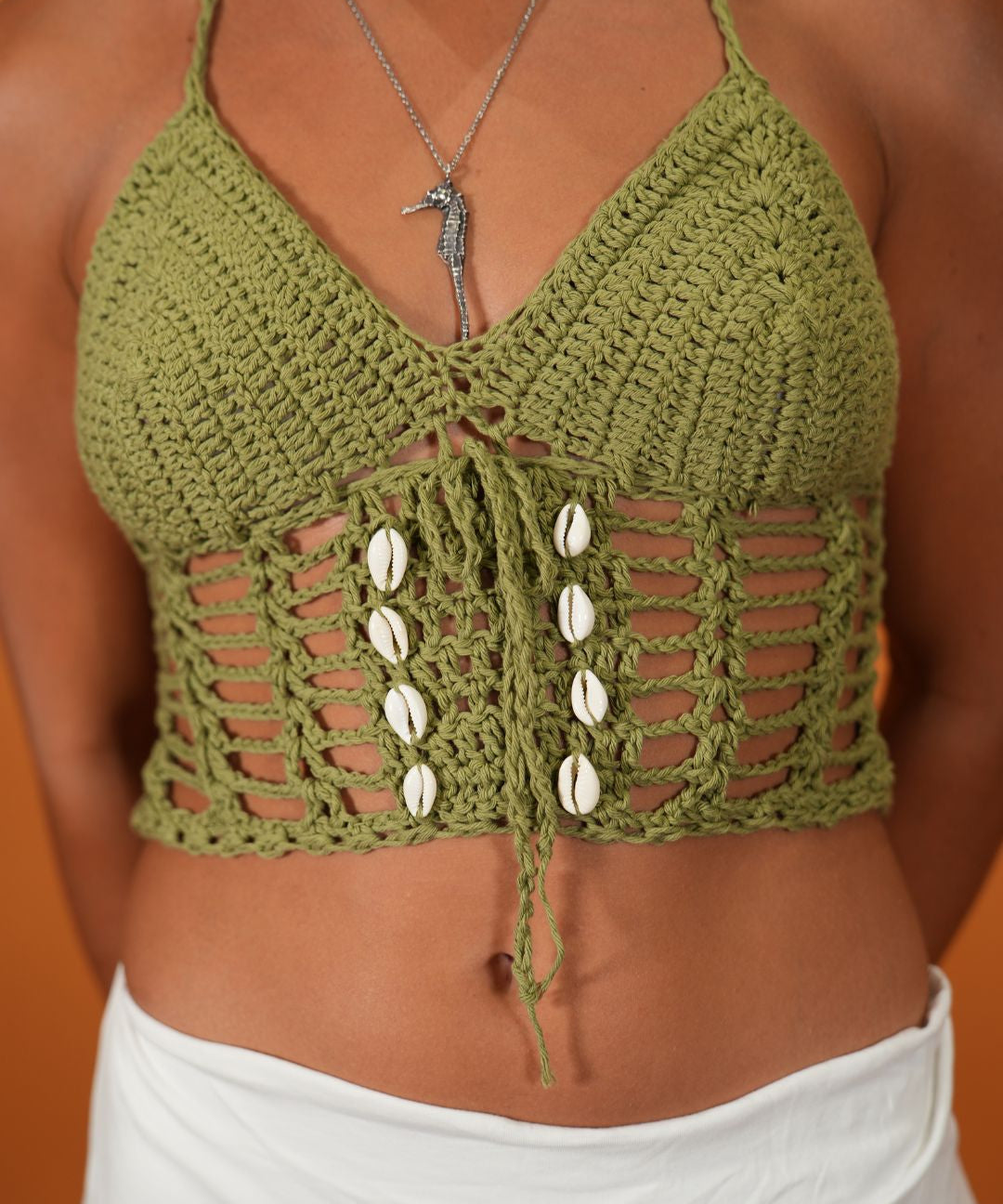 Isabella Crochet Shell Top