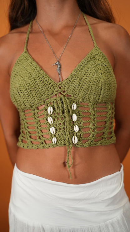 Isabella Crochet Shell Top