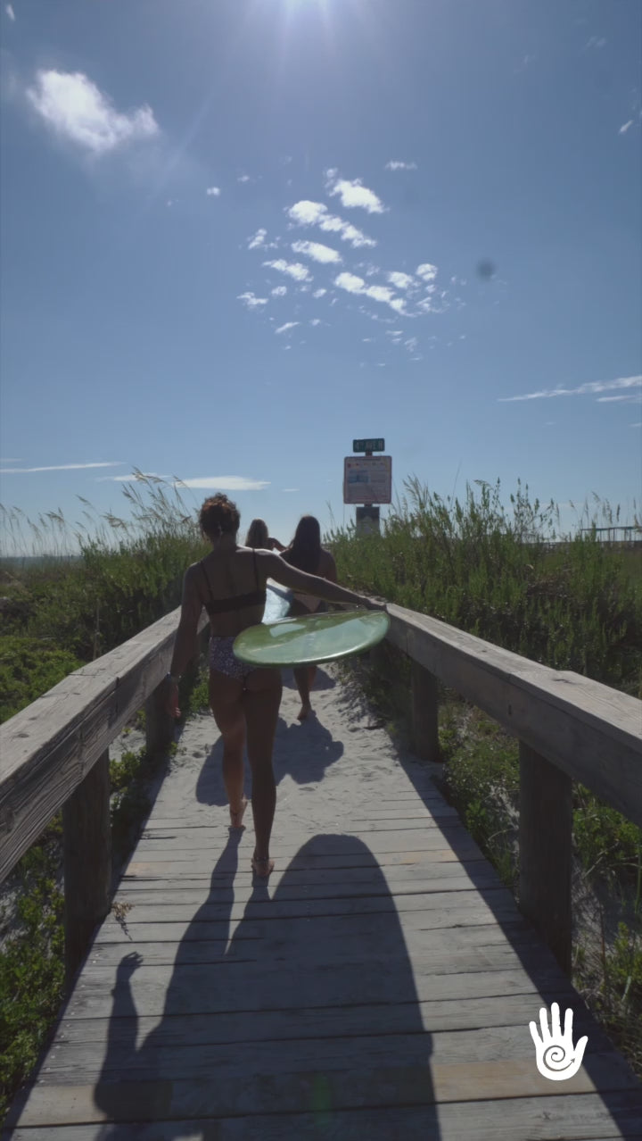 Reversible Hawaiian floral bikini bottom. Perfect for beach adventures and surfing.