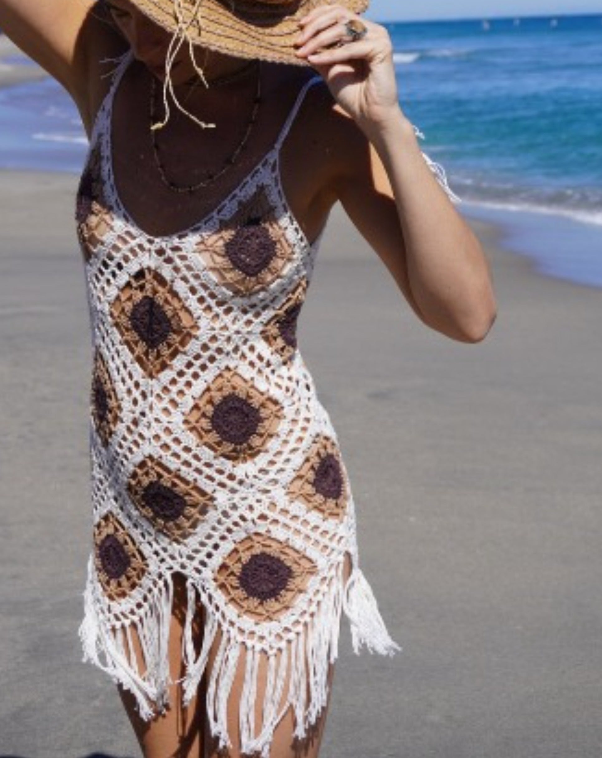 Beachside Beauty' 100% Cotton Maxi Dress